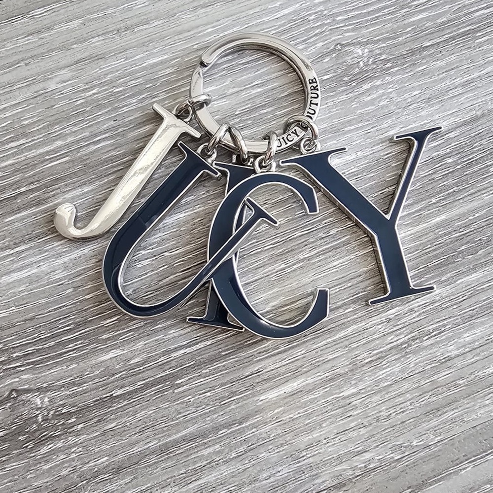 Juicy Couture Vintage Navy & Silver Bag Charm